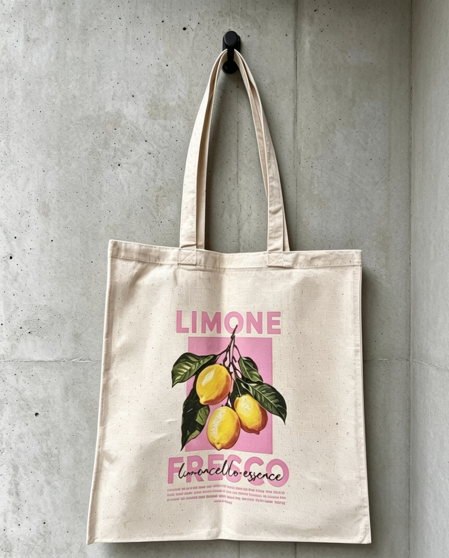 Gemma Lemon Cotton Tote Bag