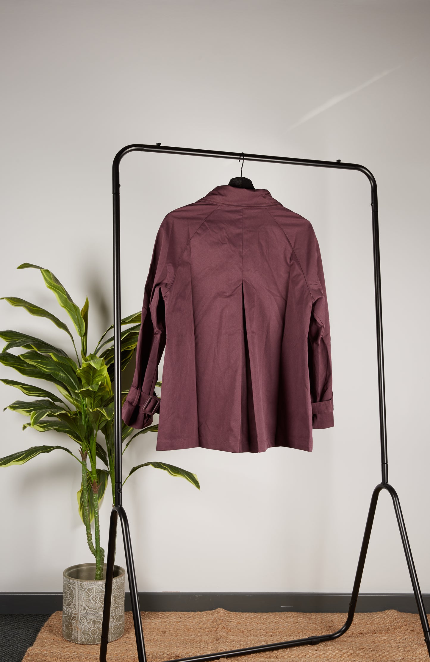 BECKY midi Trench coat in plum