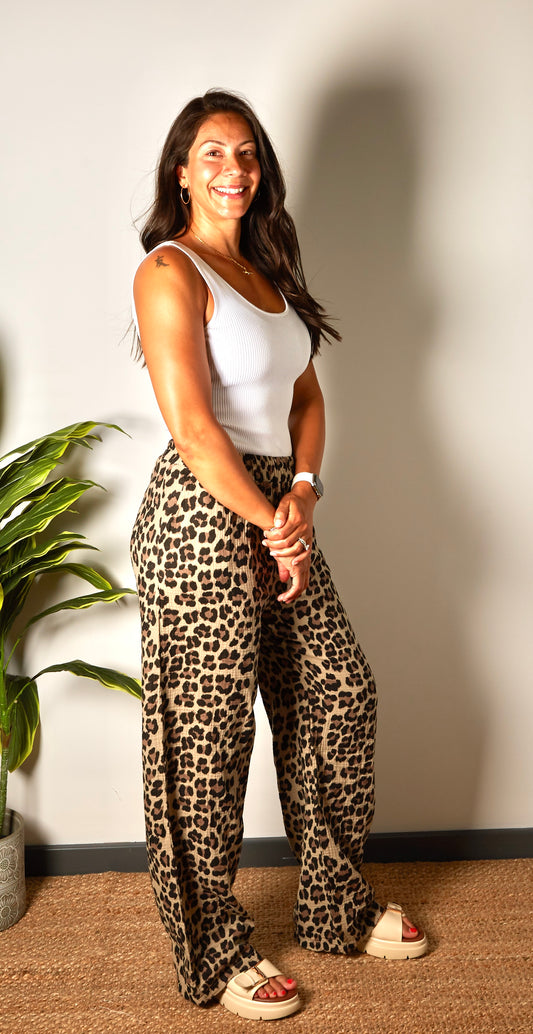 Lilly Leopard Cotton Pants