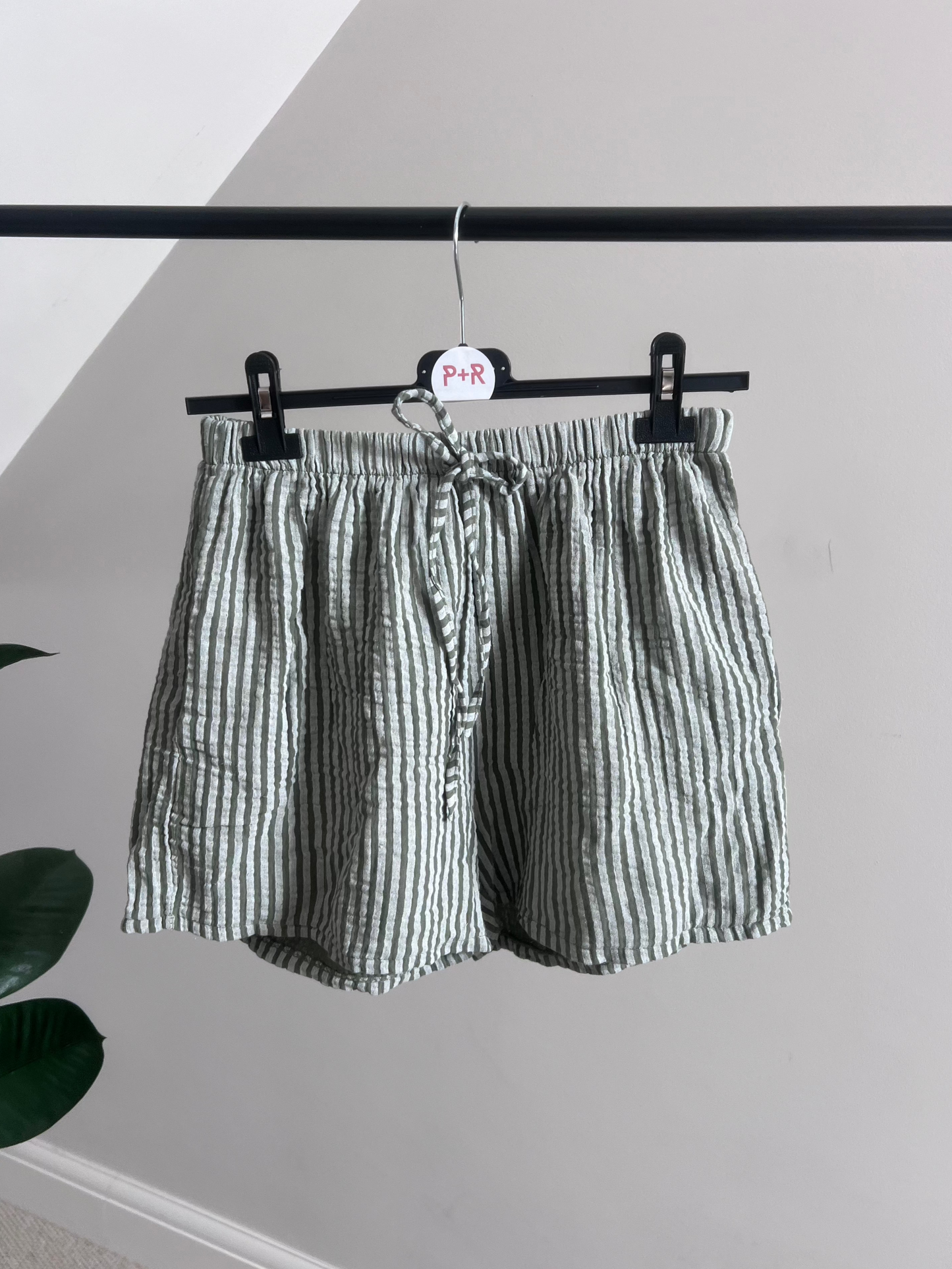 Freya Striped Cotton Shorts