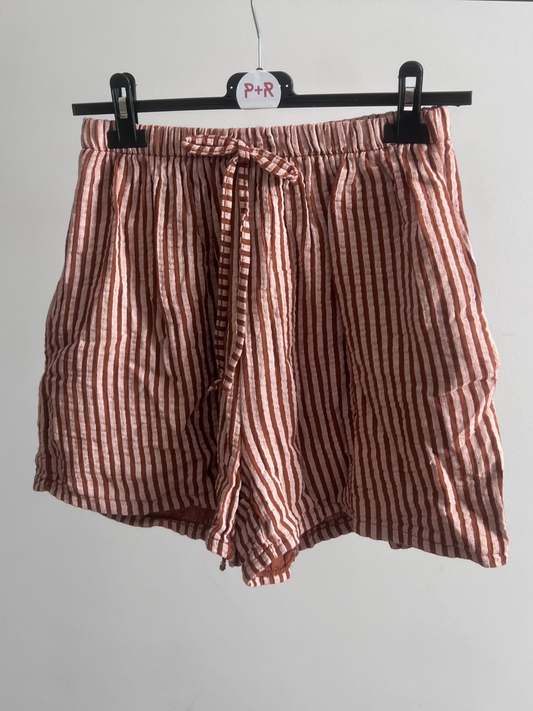 Freya Striped Cotton Shorts