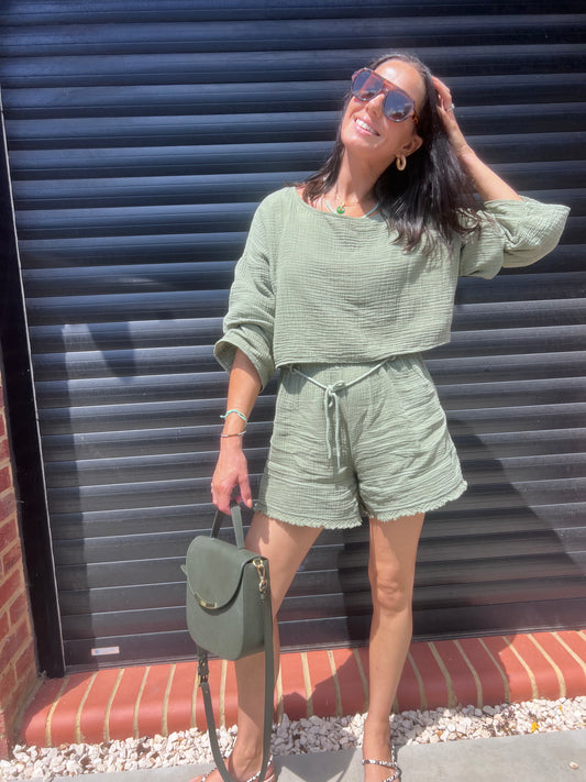 Isla Cotton Top + Shorts Set