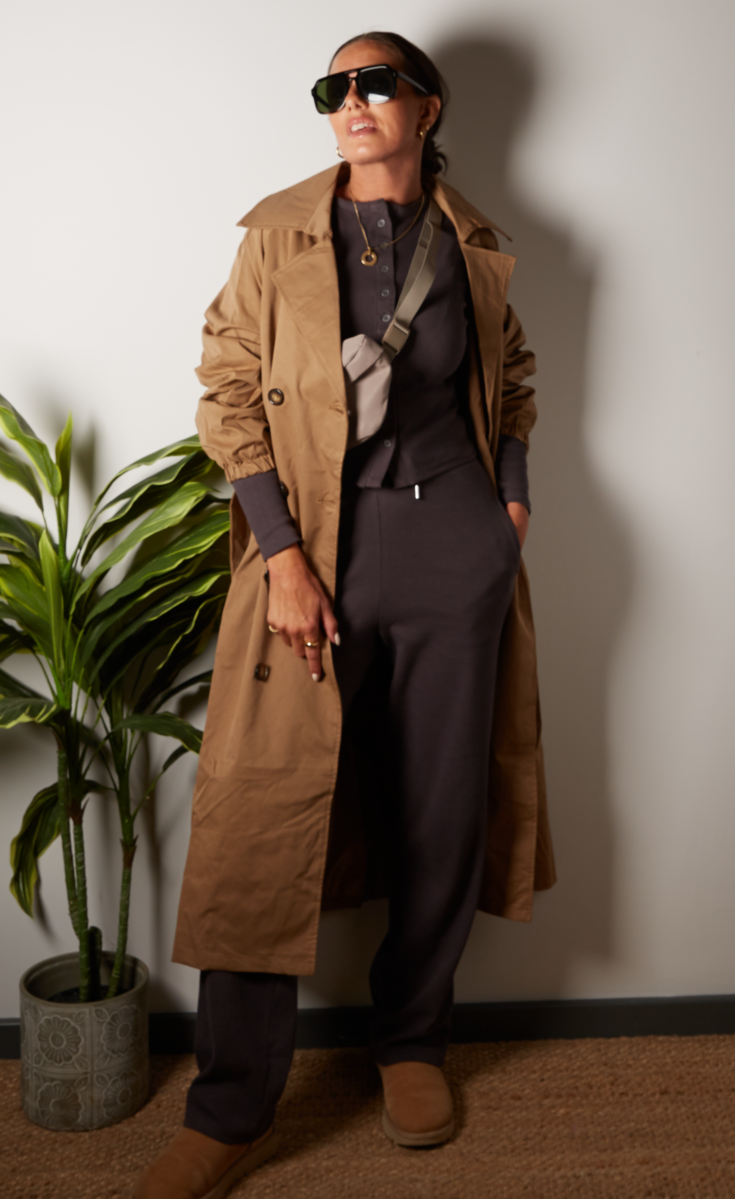 Brady Button-Front Ribbed co-ord set