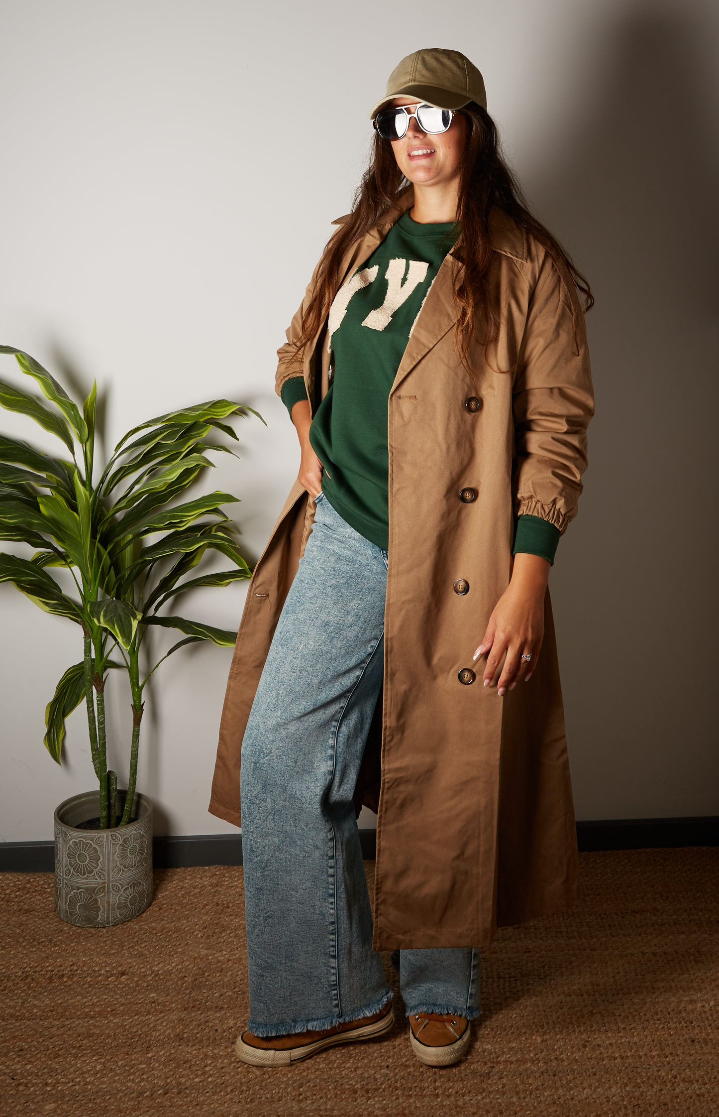 GALE long trench coat with belt