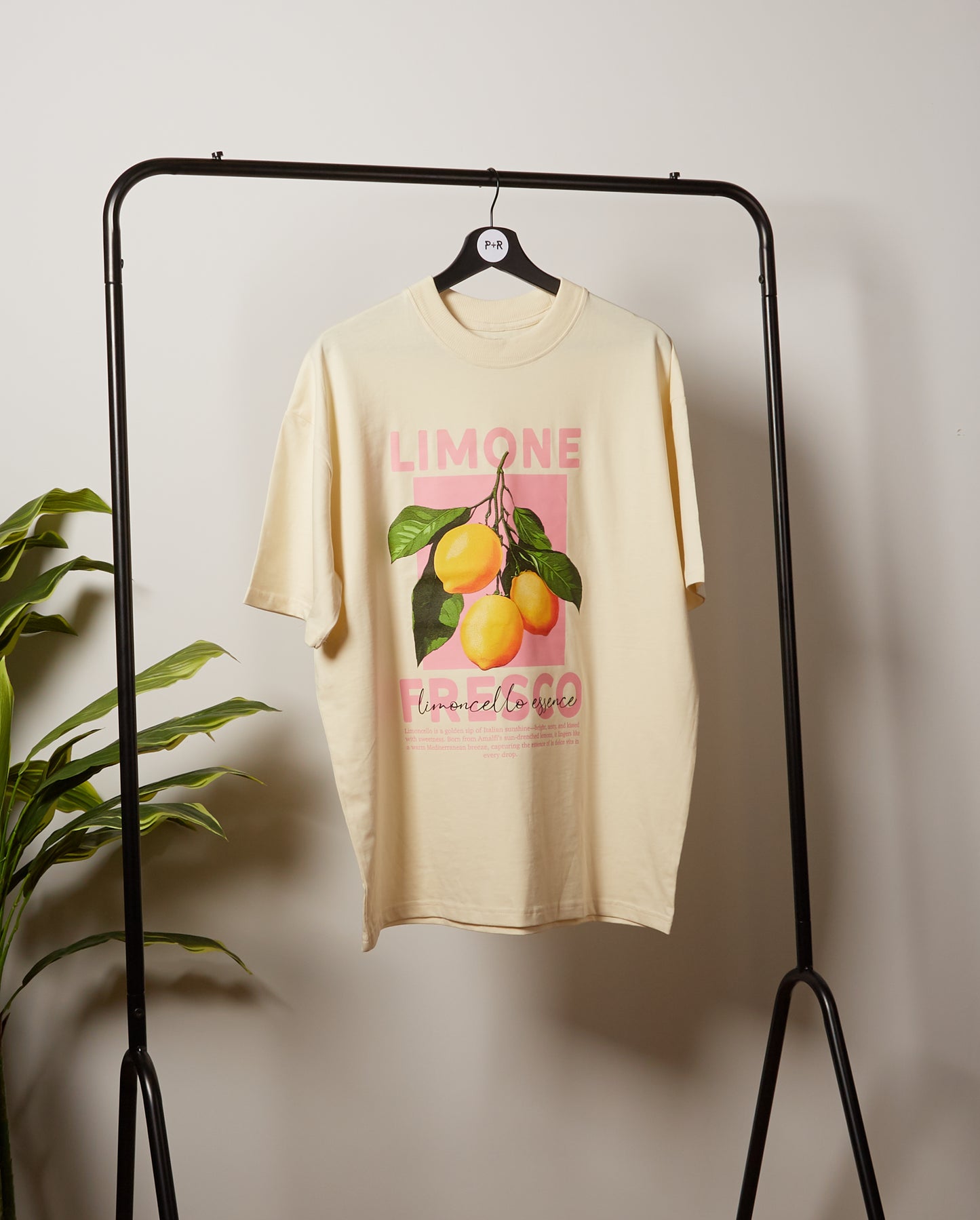Gemma Lemon Over-sized T-Shirt | Ecru