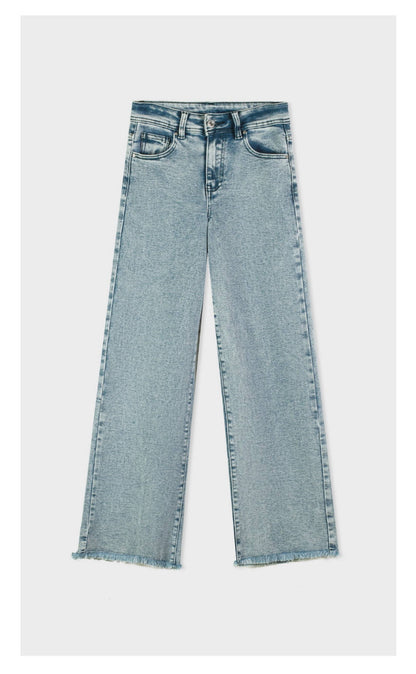 ABI High waist stretchy wide-leg jeans in vintage blue