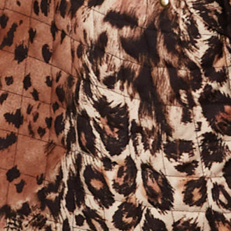 CHALMER Quilted Oversized Animal Print Bag