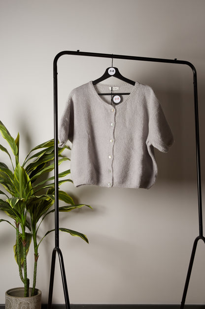 EMMA Knitted Short sleeved Wool-Mix Cardigan