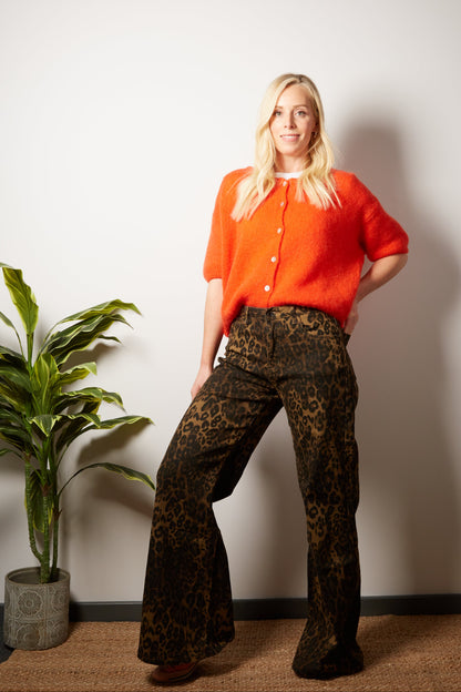 EMMA Knitted Short sleeved Wool-Mix Cardigan