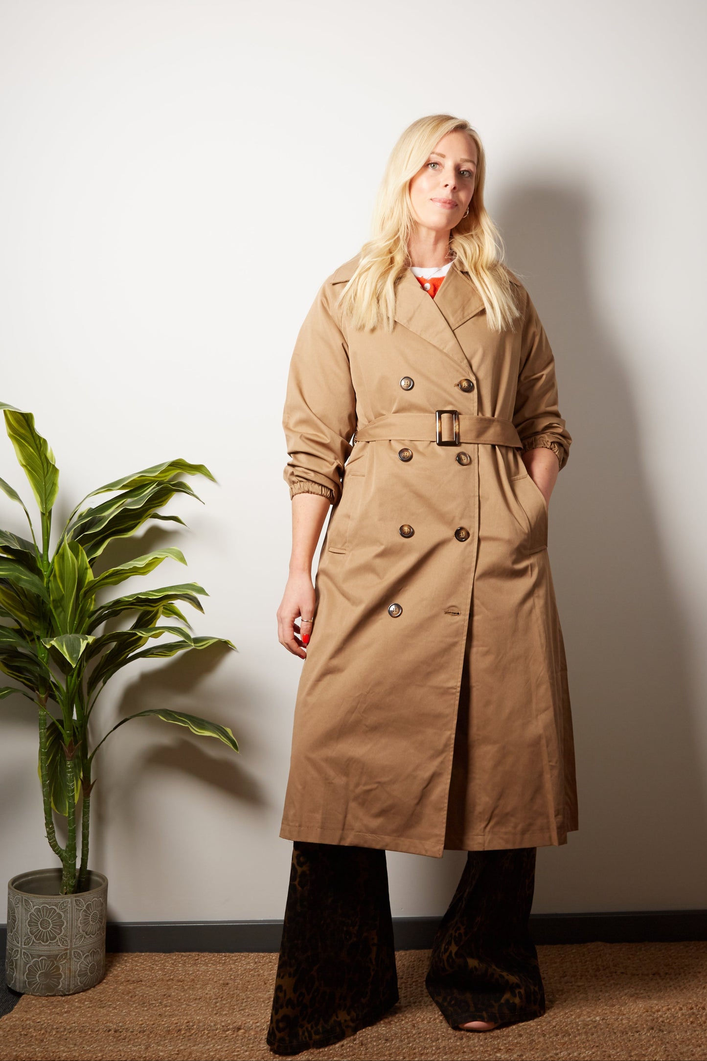 GALE long trench coat with belt