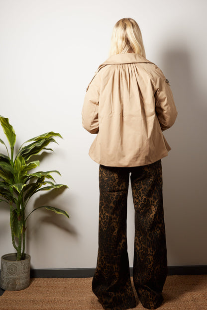 SARAH cropped trench Coat - Camel