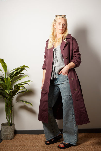 ABI High waist stretchy wide-leg jeans in vintage blue