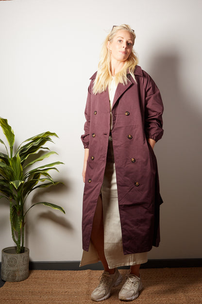 GALE long trench coat with belt