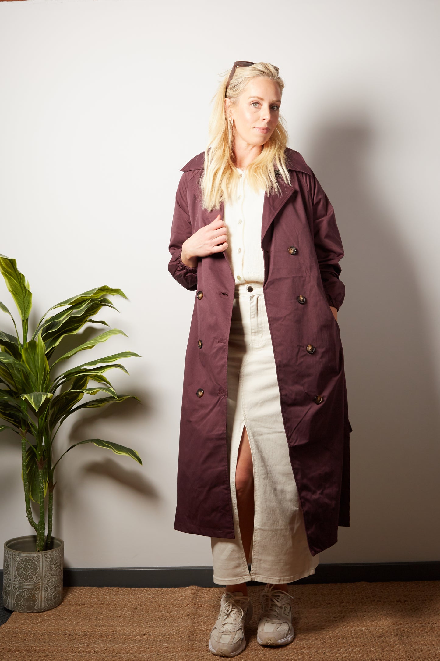 GALE long trench coat with belt