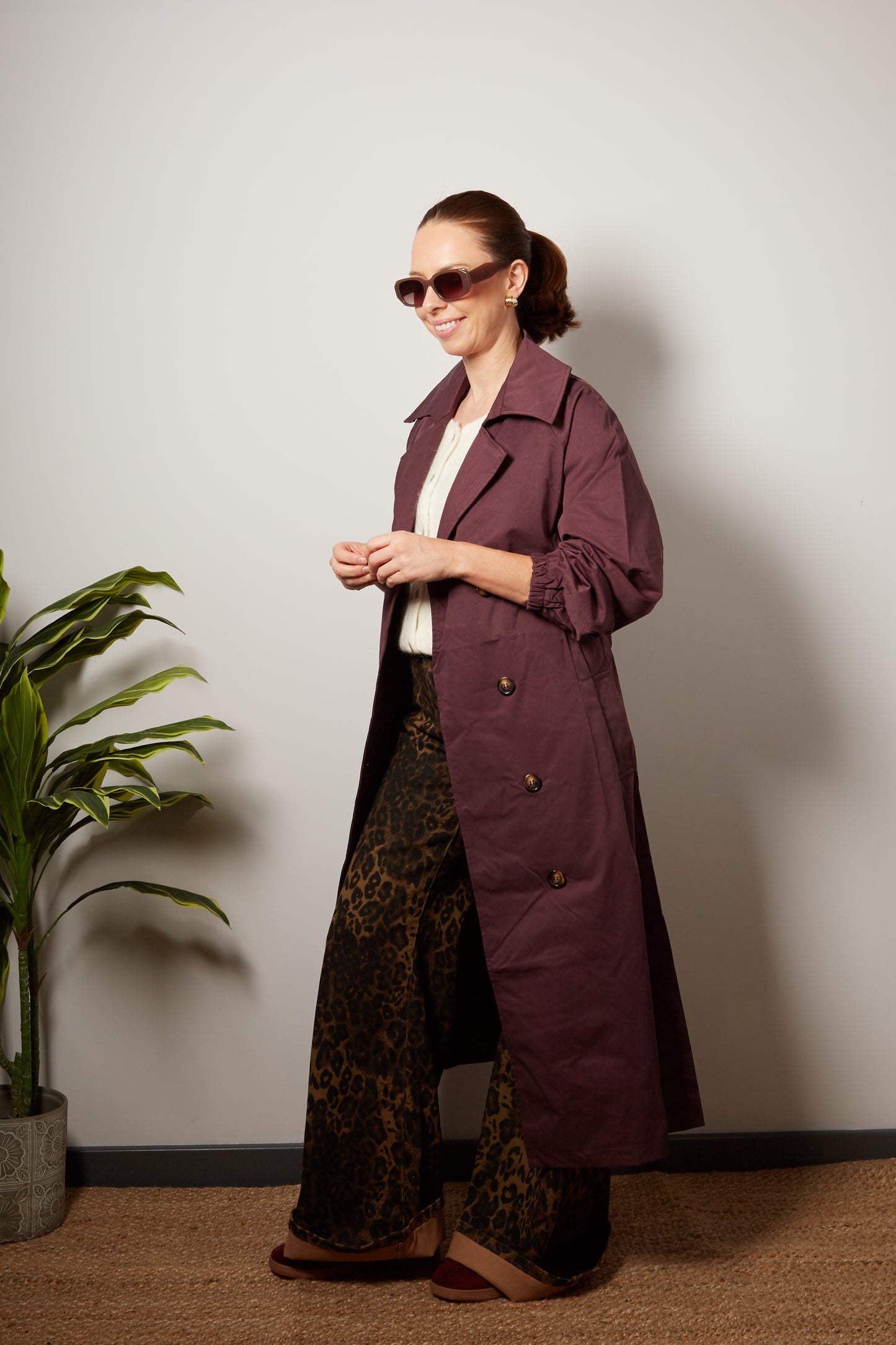 GALE long trench coat with belt