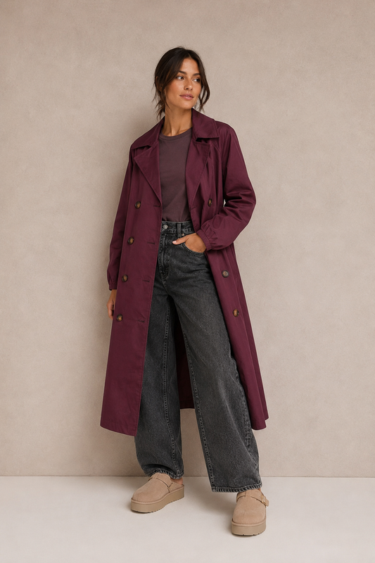 GALE long trench coat with belt