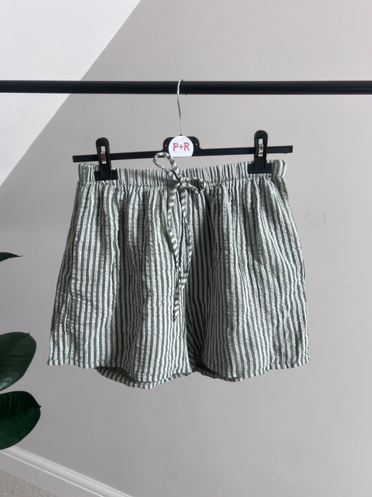 Freya Striped Cotton Shorts