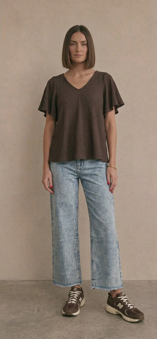 Vikki Cotton V-Neck Top