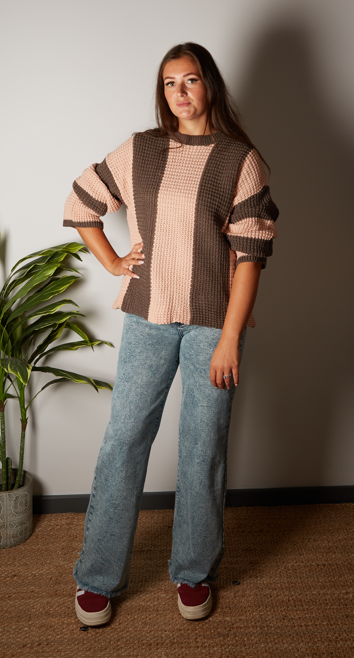 Lola Waffle Stripe Jumper